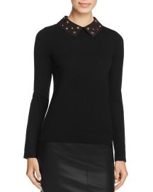 C by Bloomingdales Cashmere Embellished-Collar Sweater at Bloomingdales